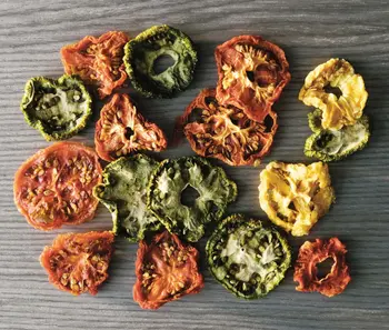 A person peeling tomatoes before drying them in a food dehydrator, exploring whether tomatoes should be peeled for better flavor and texture.